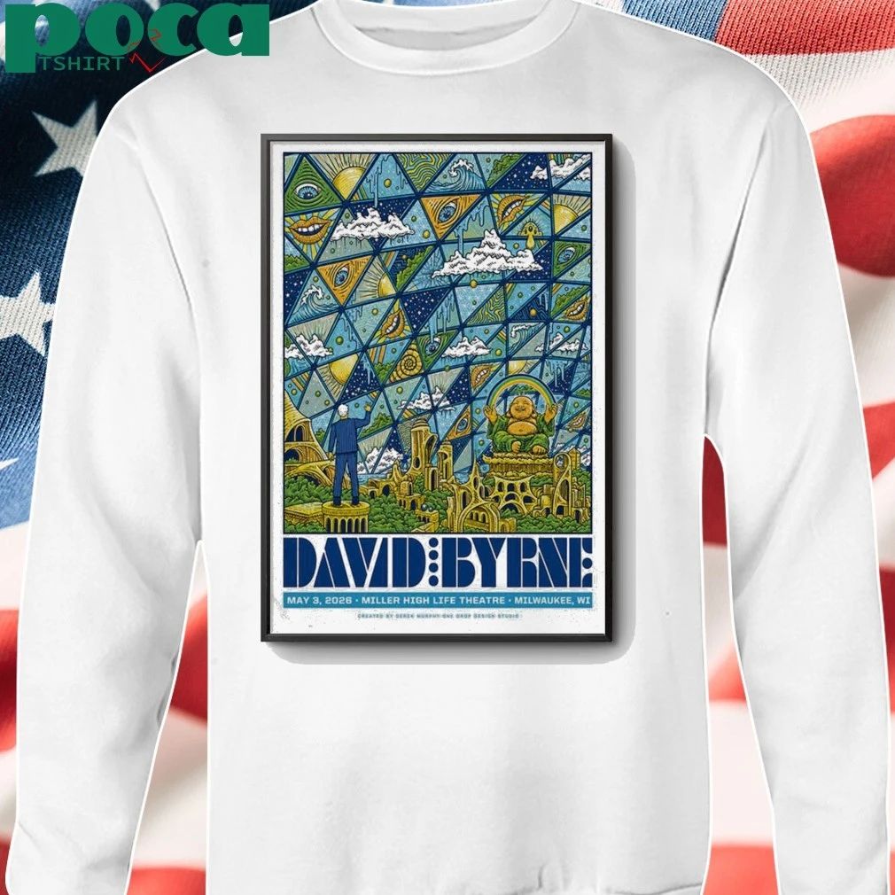 May 3 2026 David Byrne Poster Milwaukee, WI shirt