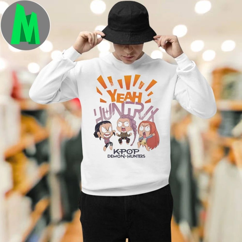 Huntrix Chibi Yeah Kpop Demon Hunters Cute Huntrix Shirt