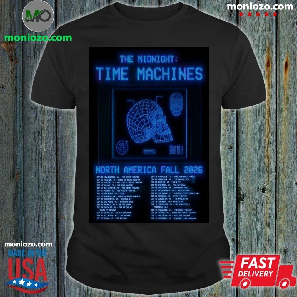The Midnight Time Machines 2026 North America Fall Tour Poster Shirt