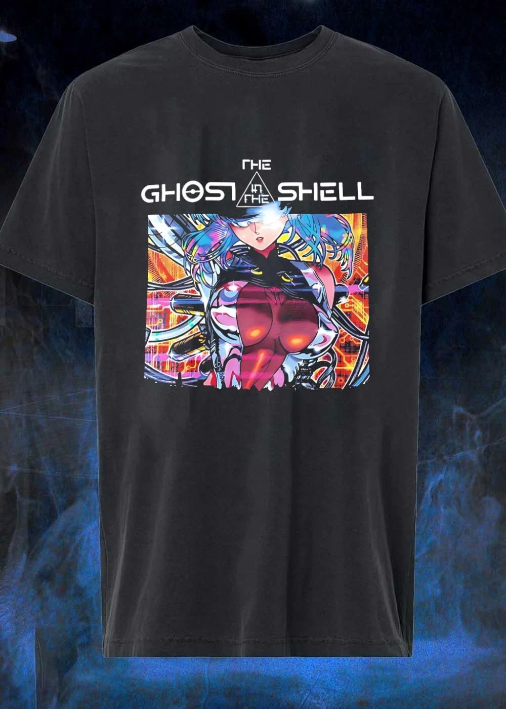The Ghost in the Shell Anime Cyberpunk Illustration T-Shirt