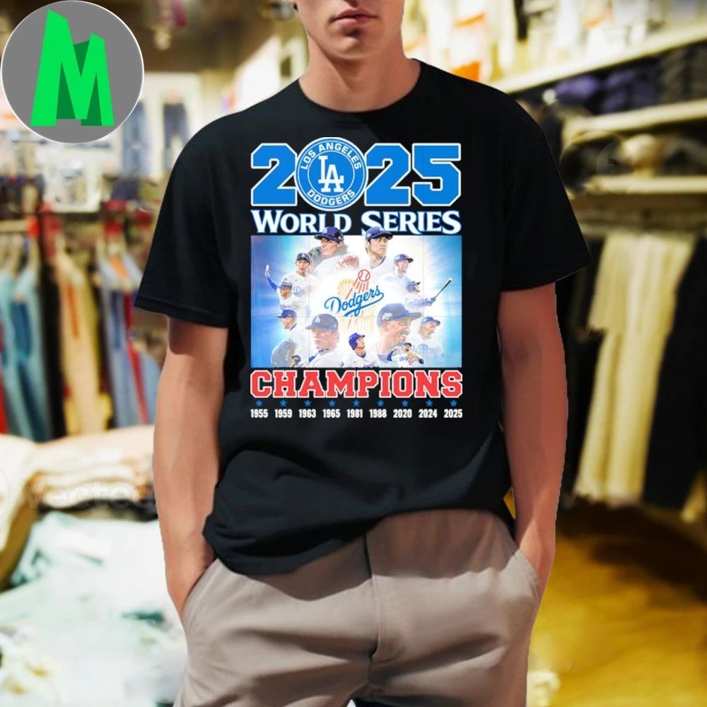 World series champions dodgers Los Angeles Dodgers baseball Logo T-Shirt