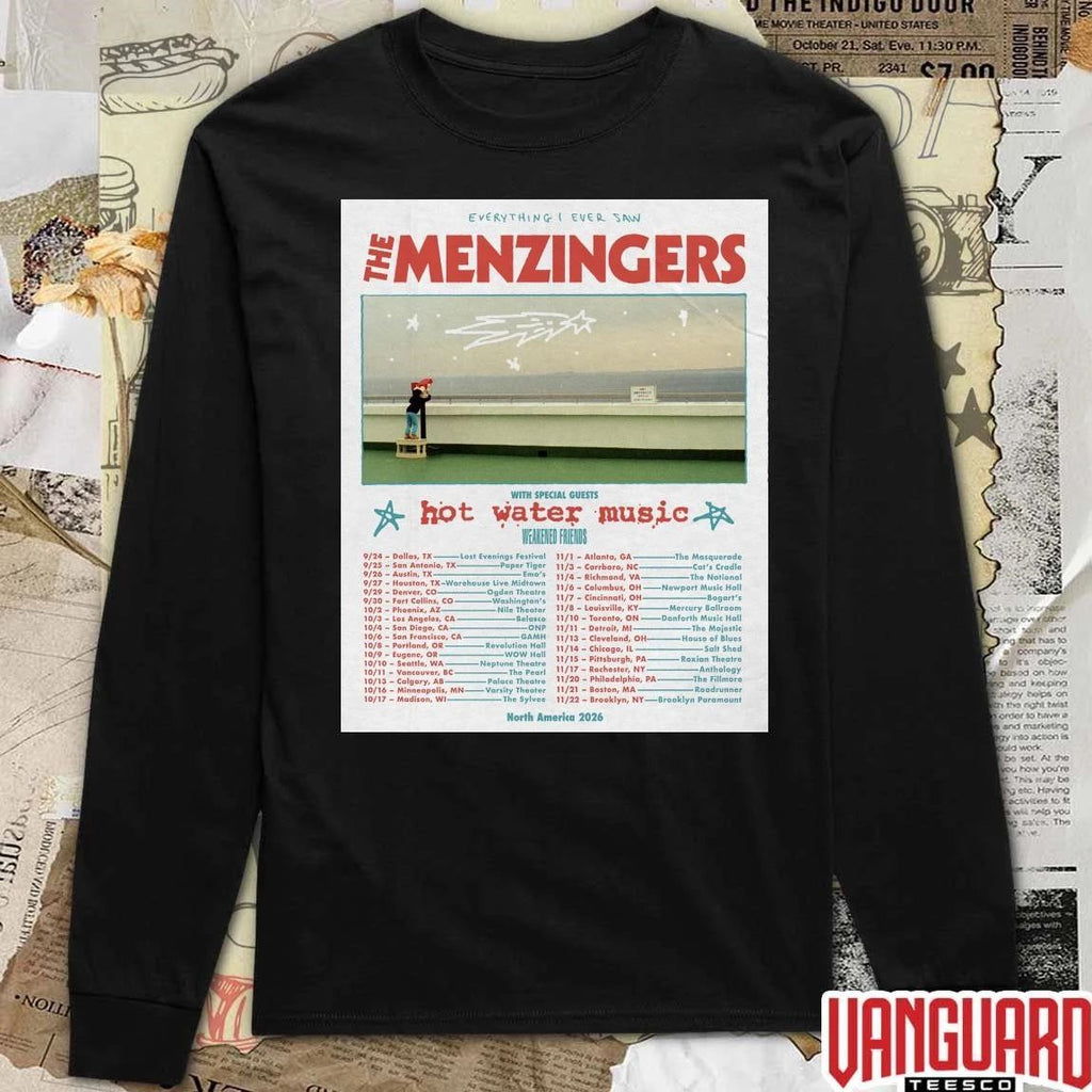The Menzingers Everything I Ever Saw North America 2026 Tour Poster t-shirt