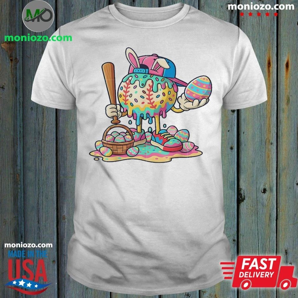 Original Easter Baseball Drip Ice Cream Shirt