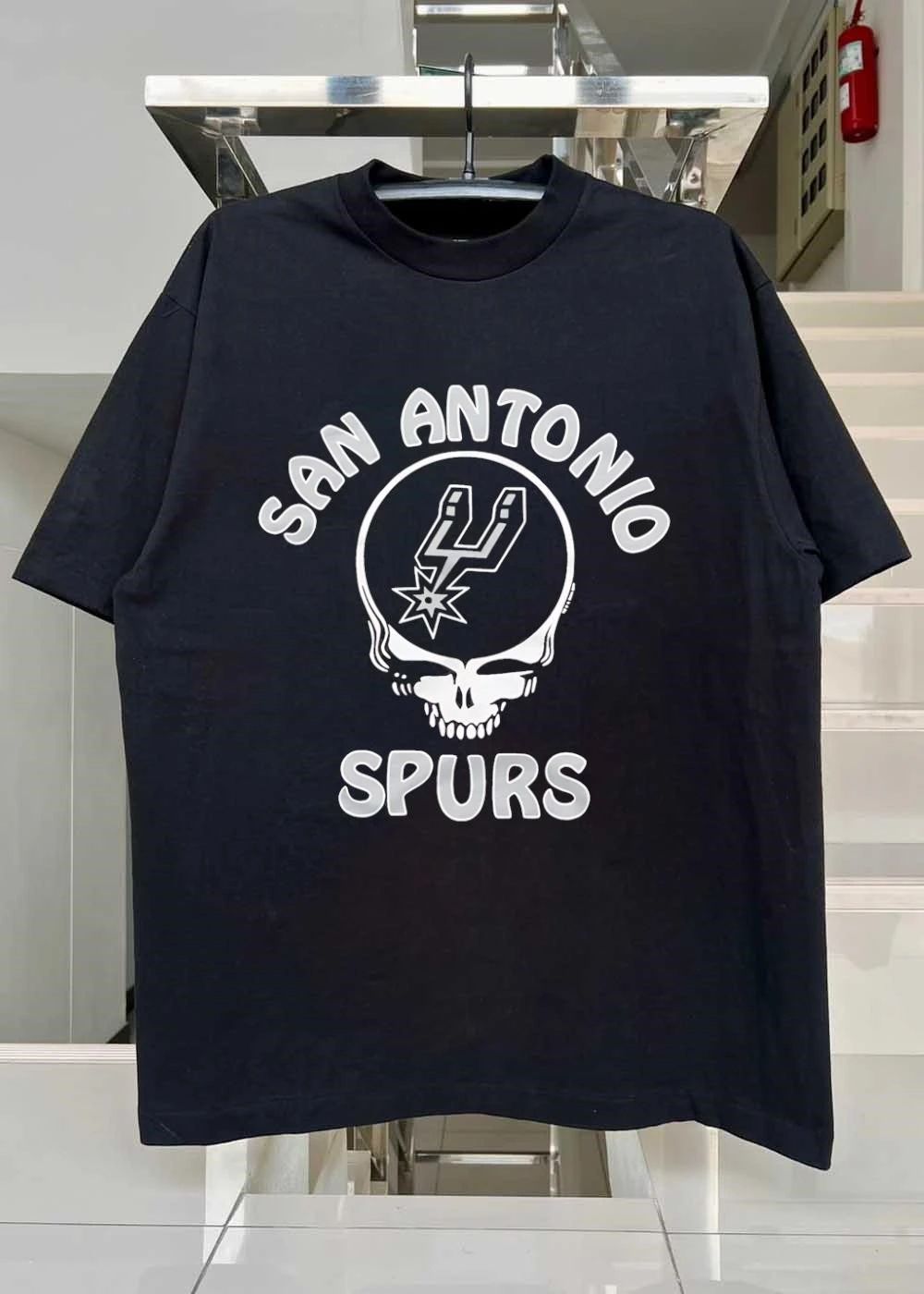San Antonio Spurs Grateful Dead Steal Your Face Skull T-Shirt
