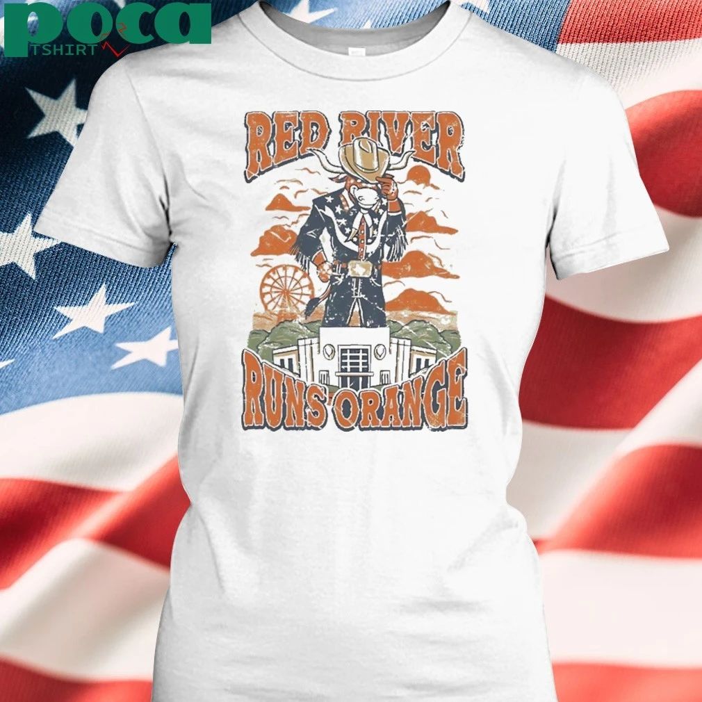 Texas Longhorns Red River Runs Orange Shirt