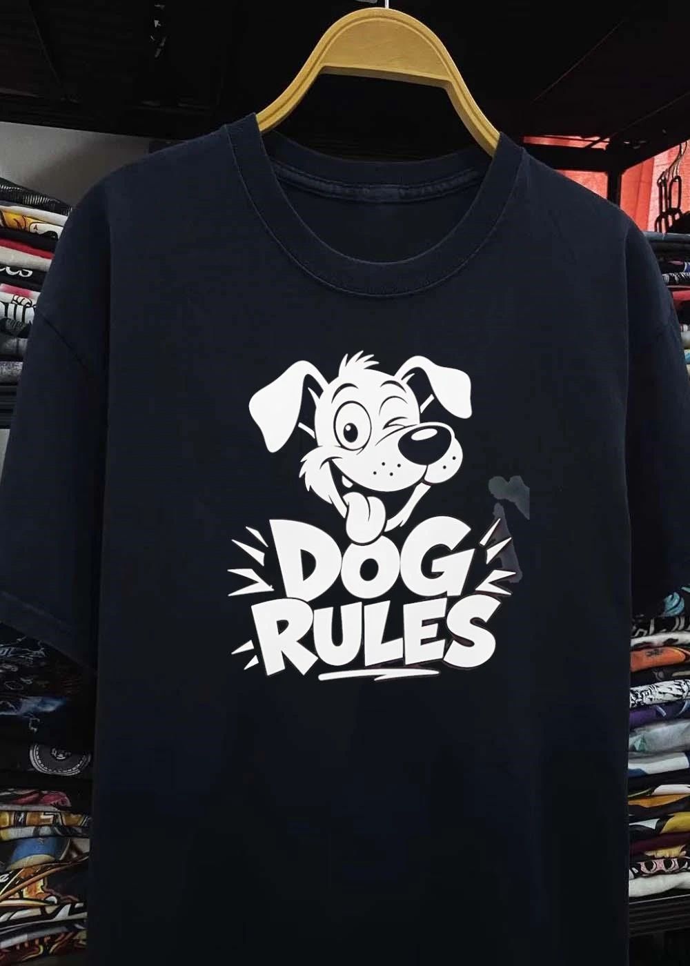 Dog Rules Fun Illustration T-Shirt