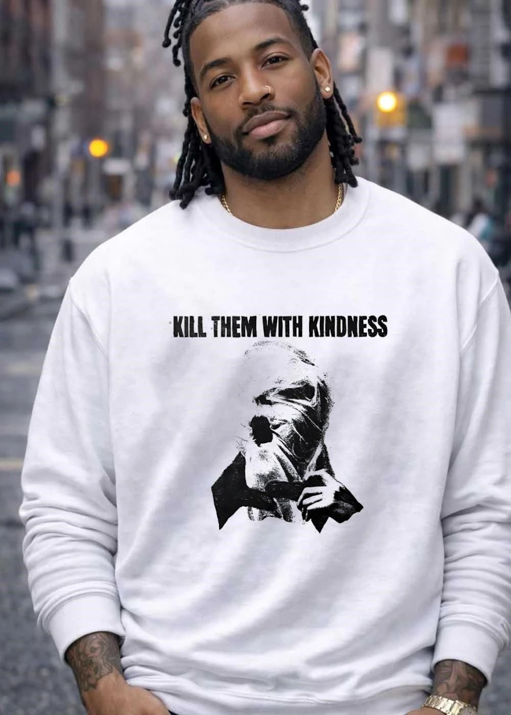 Kill Them with Kindness Person Wearing Plastic Bag Over Their Head T-Shirt