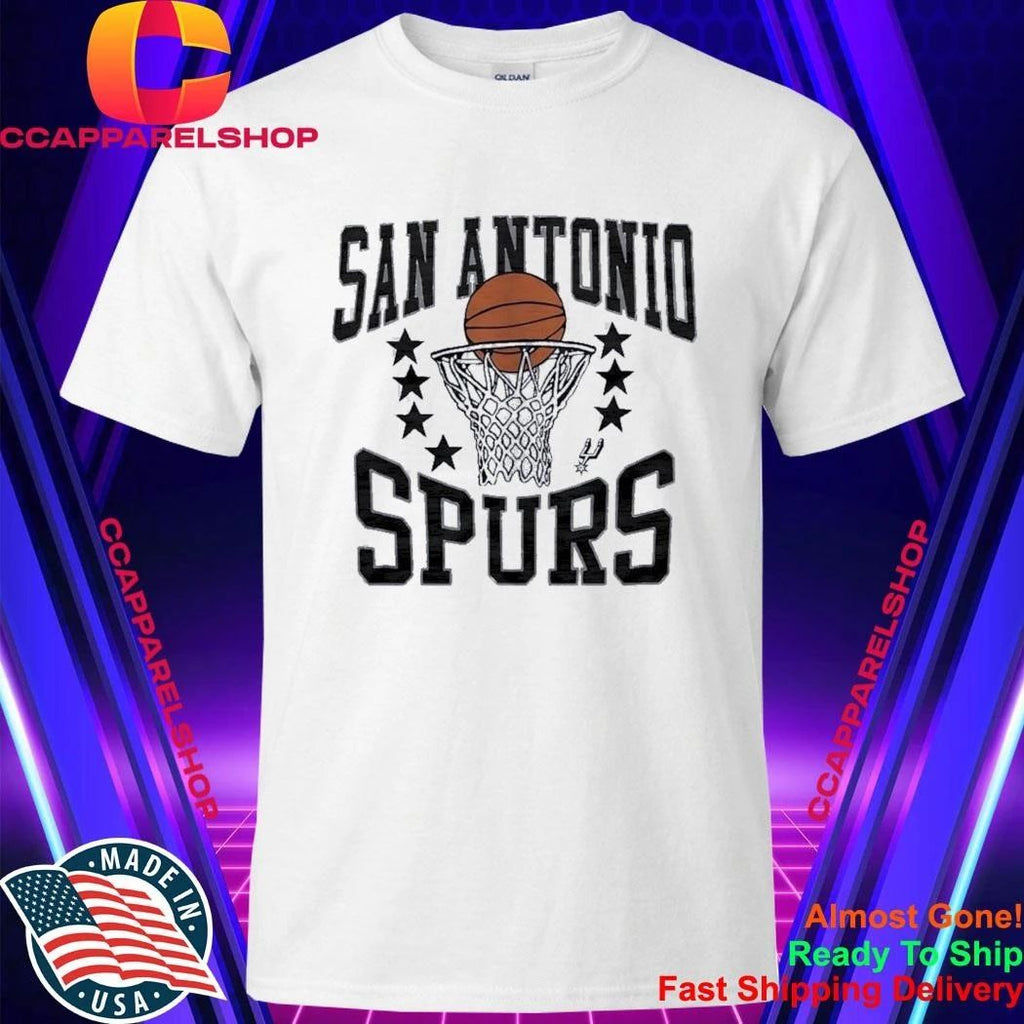 San Antonio Spurs Basketball and Hoop Logo National Basketball Association Shirt