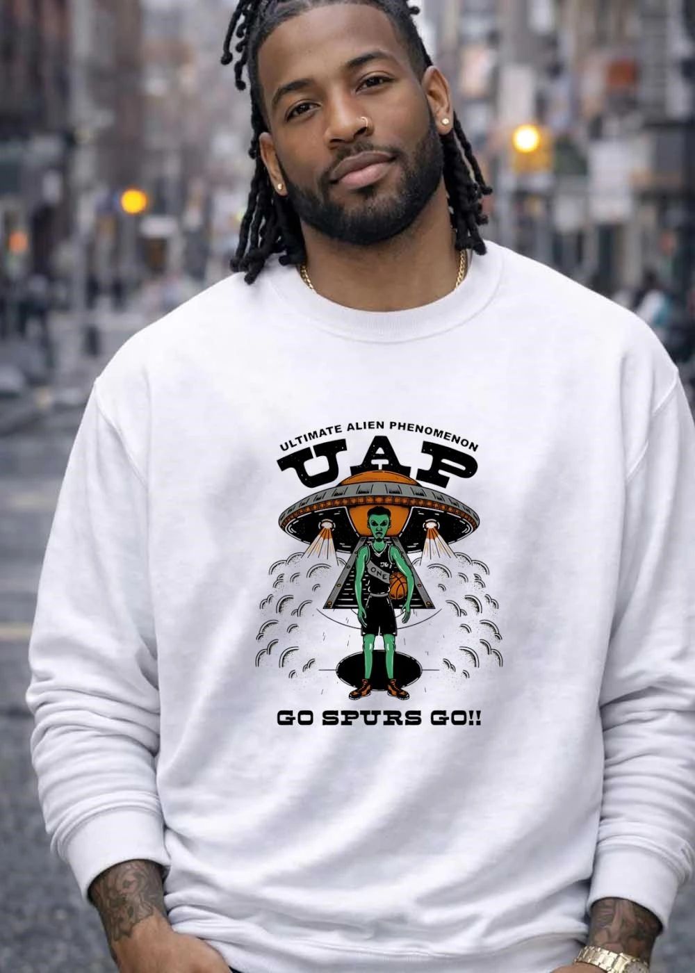 Ultimate Alien Phenomenon UAP Go Spurs Go Basketball T-Shirt