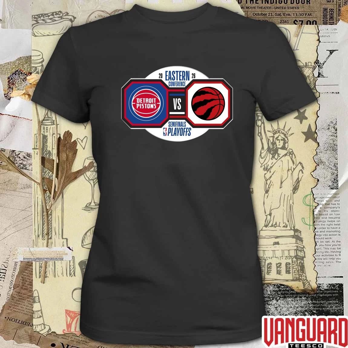 Original Detroit Pistons vs Toronto Raptors 2026 NBA Playoffs Eastern Conference Semifinals t-shirt