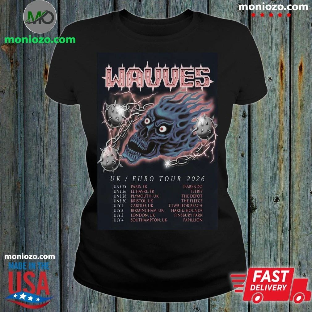 Original WAVVES UK EU Tour 26 Poster Shirt