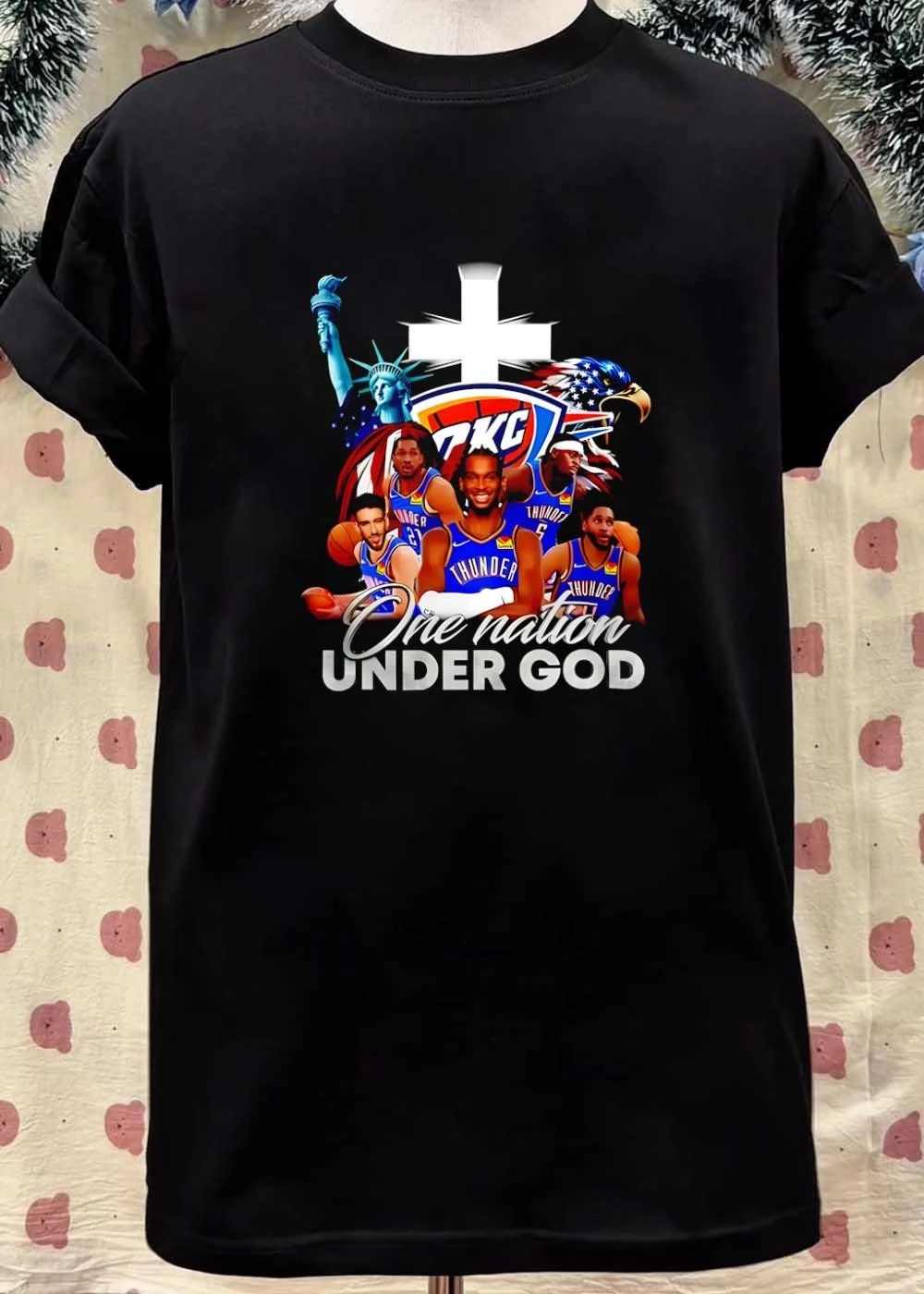 Shai Gilgeous-Alexander Oklahoma City Thunder NBA One nation under God shirt