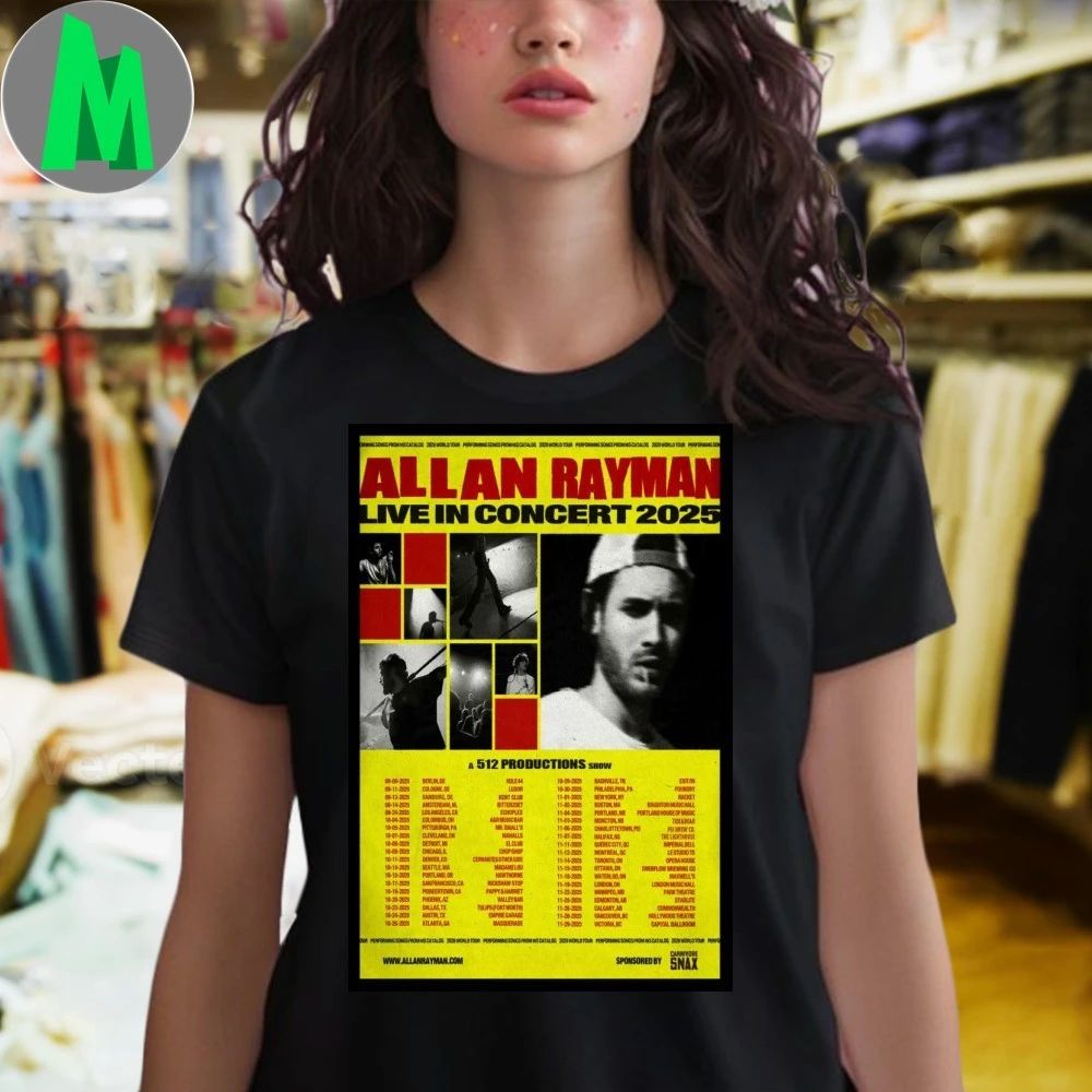 Tour 2025 Allan Rayman Poster T-Shirt