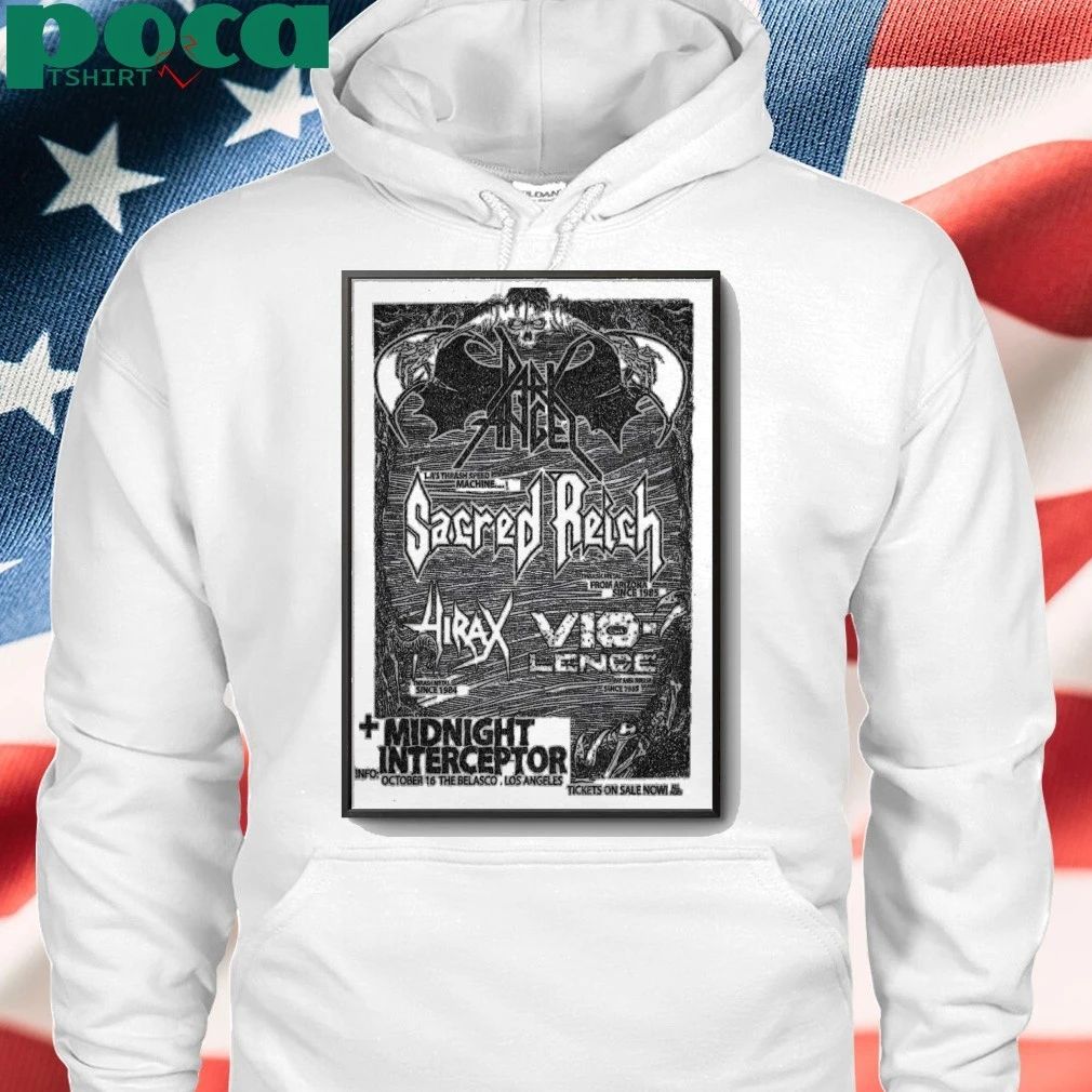 Sacred Reich Oct 16 2025 The Belasco in Los Angeles CA Poster shirt