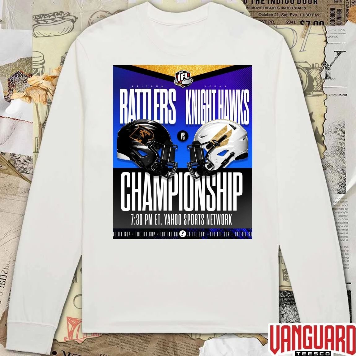 Arizona Rattlers Vs Vegas Knight Hawks May 17, 2026 IFL Cup Championship Game Poster t-shirt