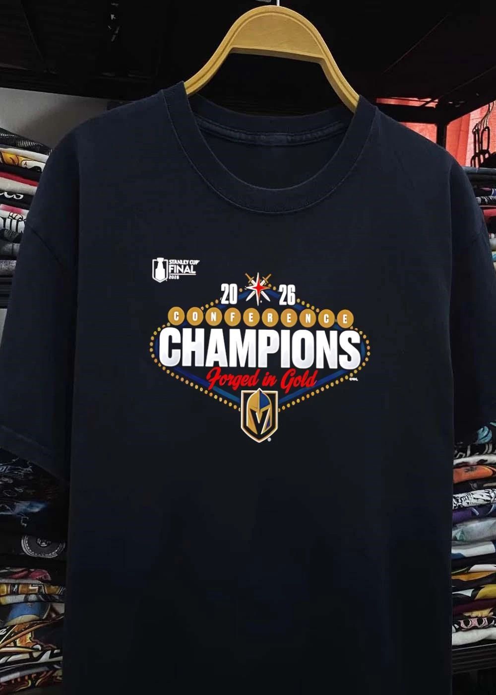Vegas Golden Knights 2026 Conference Champions Forged In Gold Stanley Cup Final shirt