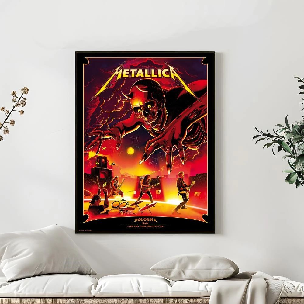 Metallica Bologna 2026 Official Concert Poster Pop-Up Shop Edition