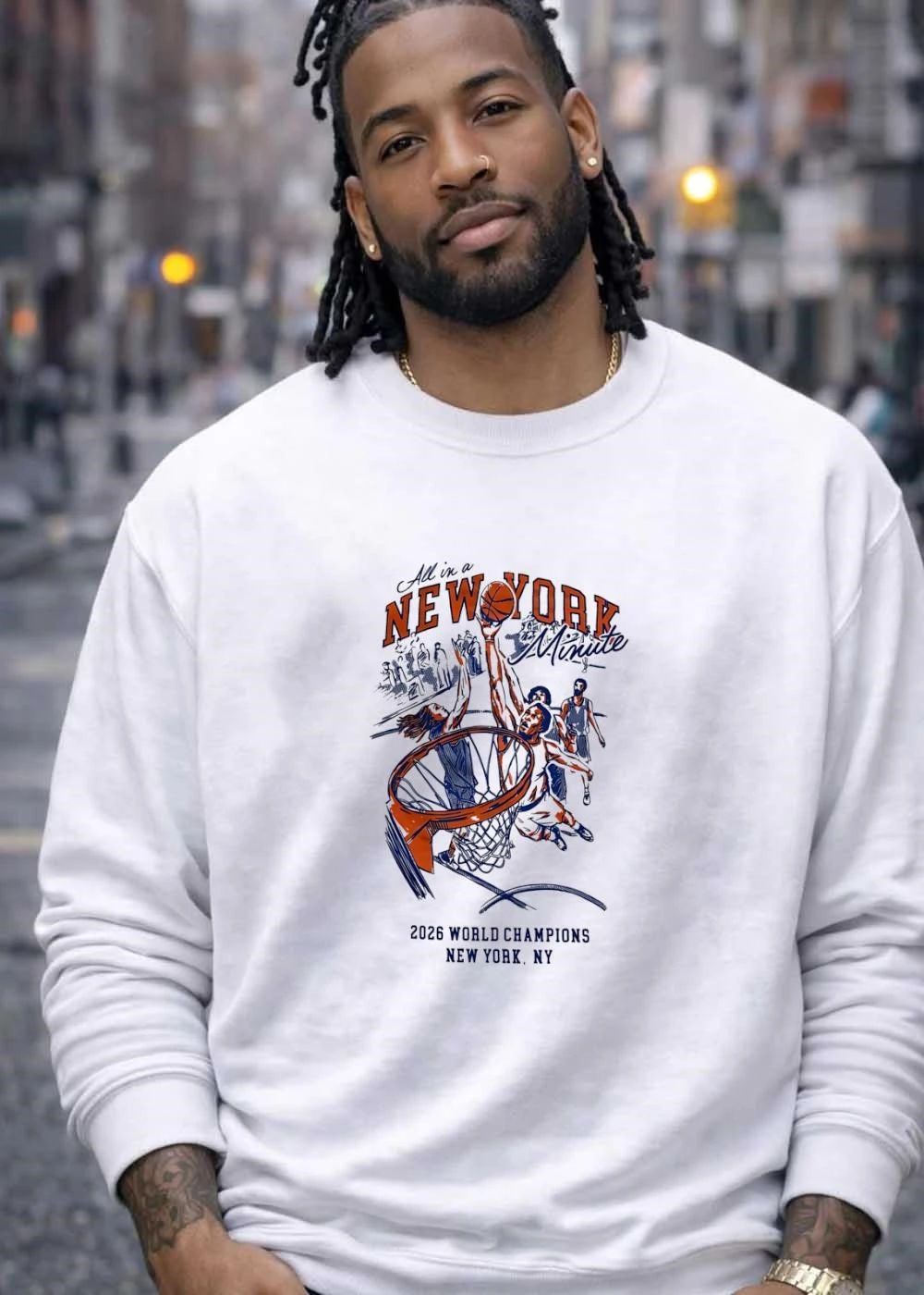 All in a New York Minute 2026 World Champions New York NY Basketball T-Shirt