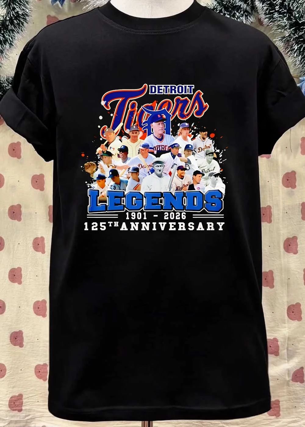 Detroit Tigers Legends 1901 2026 125th Anniversary Team Shirt