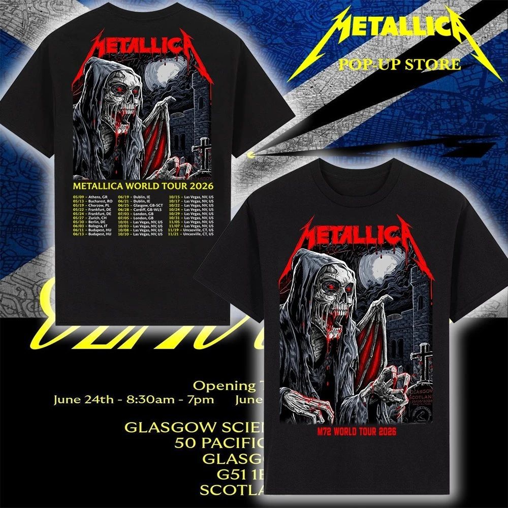 Metallica Hampden Park Glasgow 2026 T-Shirt – M72 Pop-Up Store Exclusive – Art By Landon Armstrong T-Shirt