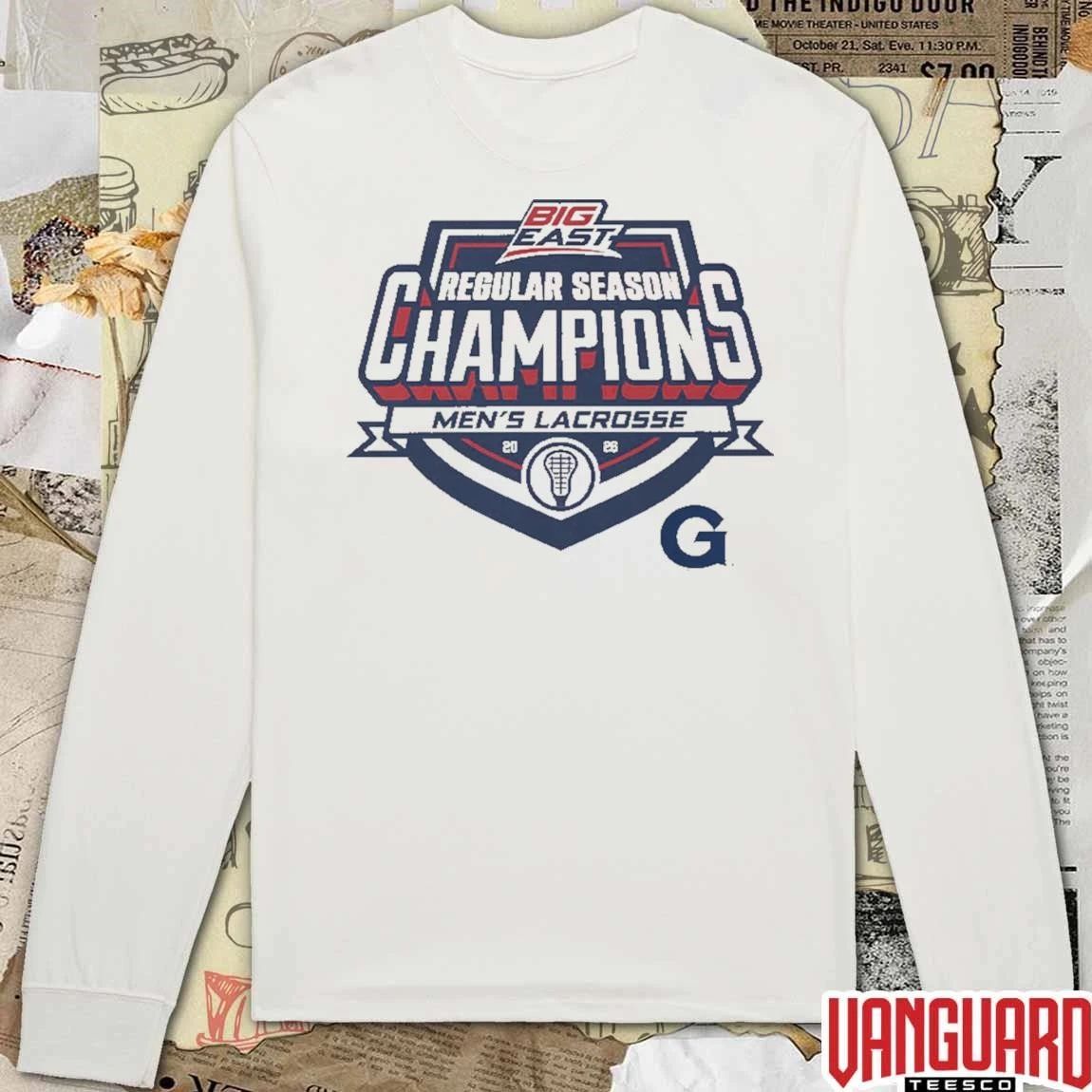 Georgetown Men’s Lacrosse Big East Conference Regular Season Champions NCAA 2026 t-shirt