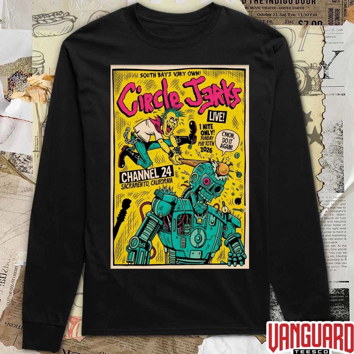 Circle Jerks Sacramento CA Tour On May 10 2026 Poster t-shirt