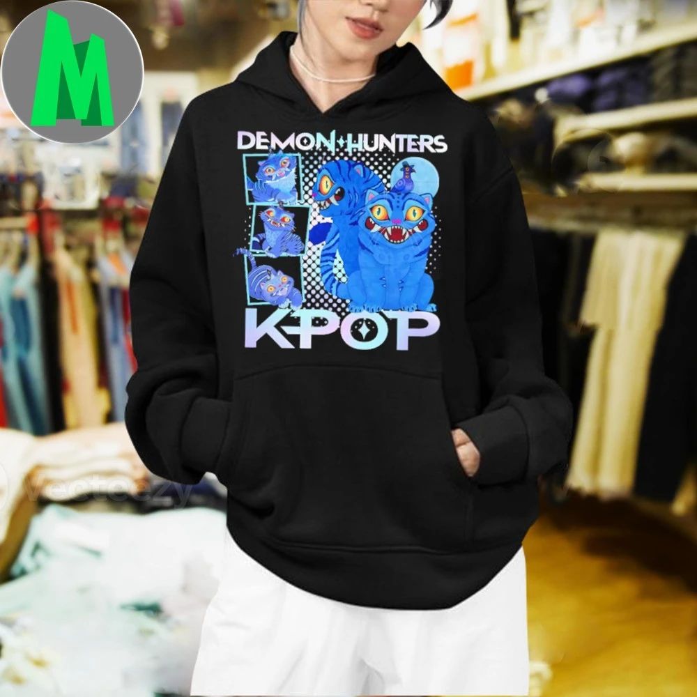Demon hunters kpop blue derpy tiger kpop demon hunters shirt