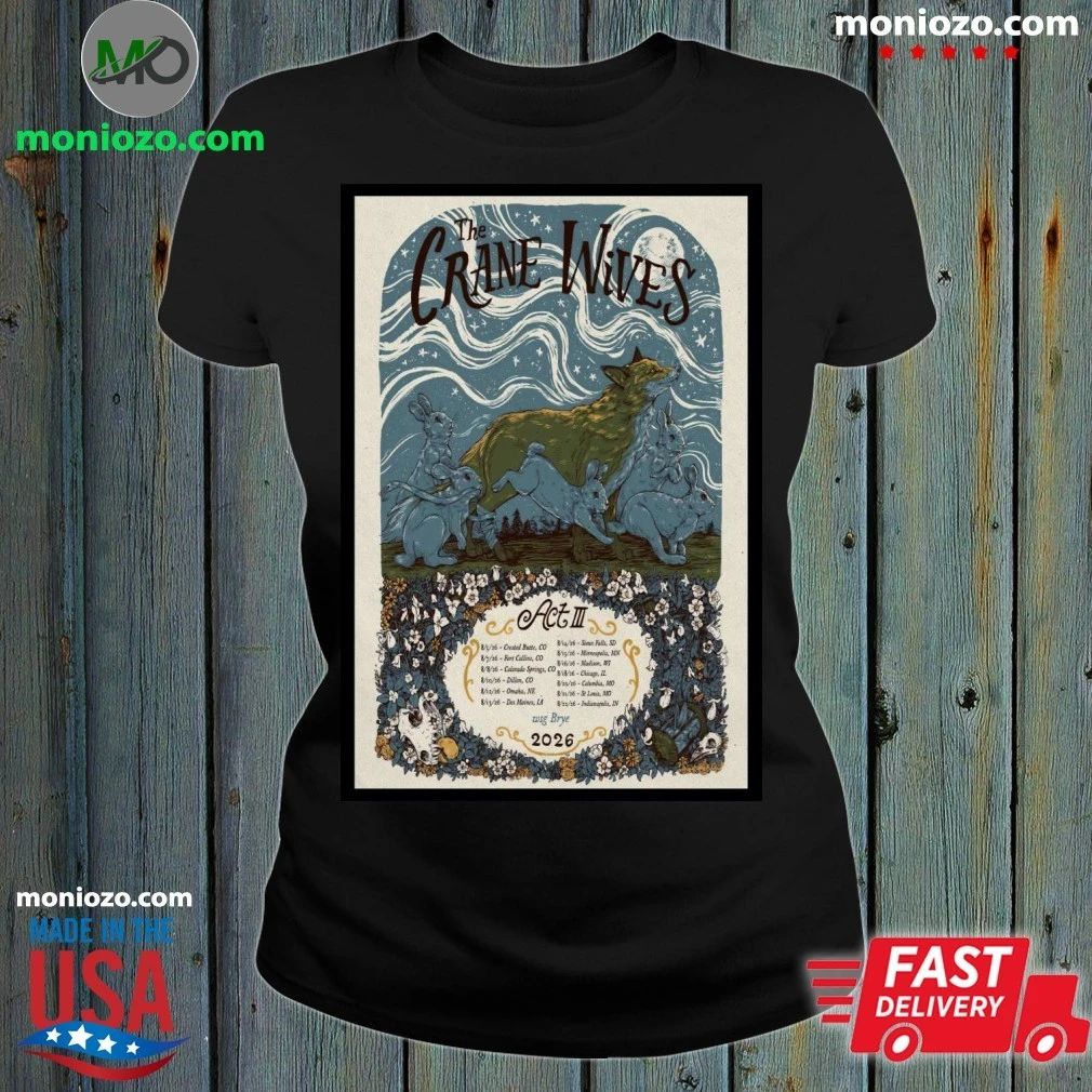 Poster The Crane Wives August 2026 Tour Shirt