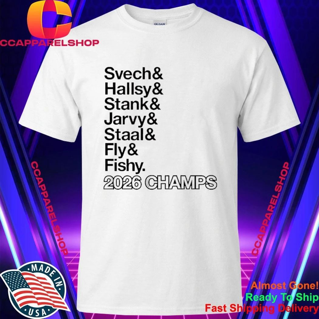 Carolina Hurricanes Hockey Carolina Hockey Ampersand Champs Svech & Hallsy & Stank & Jarvy & Staal & Fly & Fishy Shirt