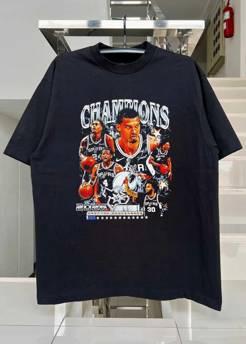 Champions 2026 San Antonio Spurs NBA Professional Basketball Team T-Shirt