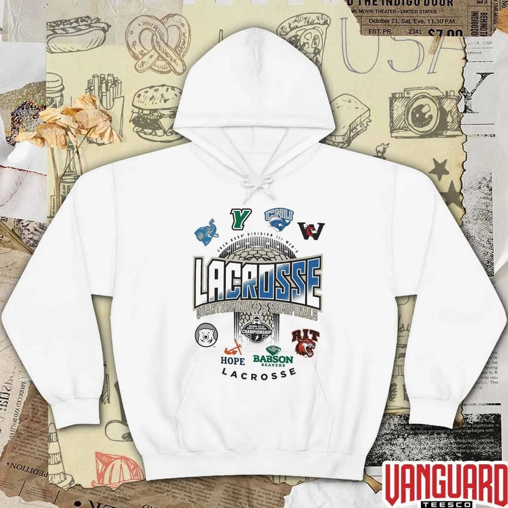 2026 NCAA Division III Men’s Lacrosse Quarterfinals and Semifinals Champion Logos t-shirt