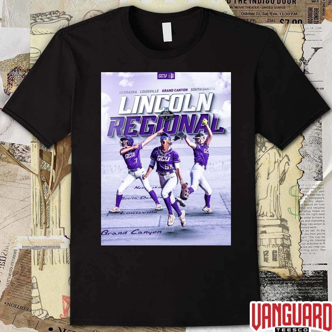 Grand Canyon University 2026 NCAA Softball Tournament Lincoln Regional Lincoln, Nebraska Poster t-shirt