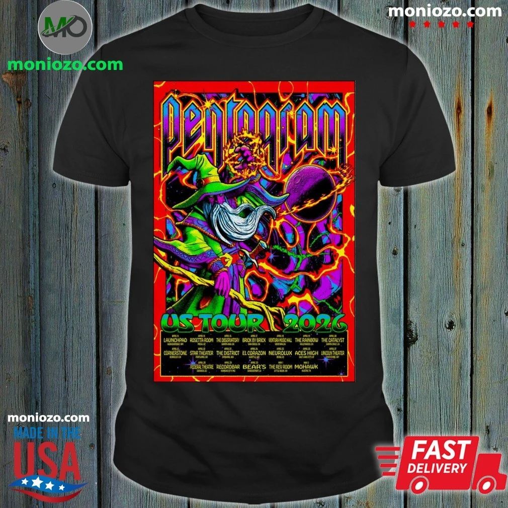 Original Pentagram US Tour 2026 Poster T-Shirt