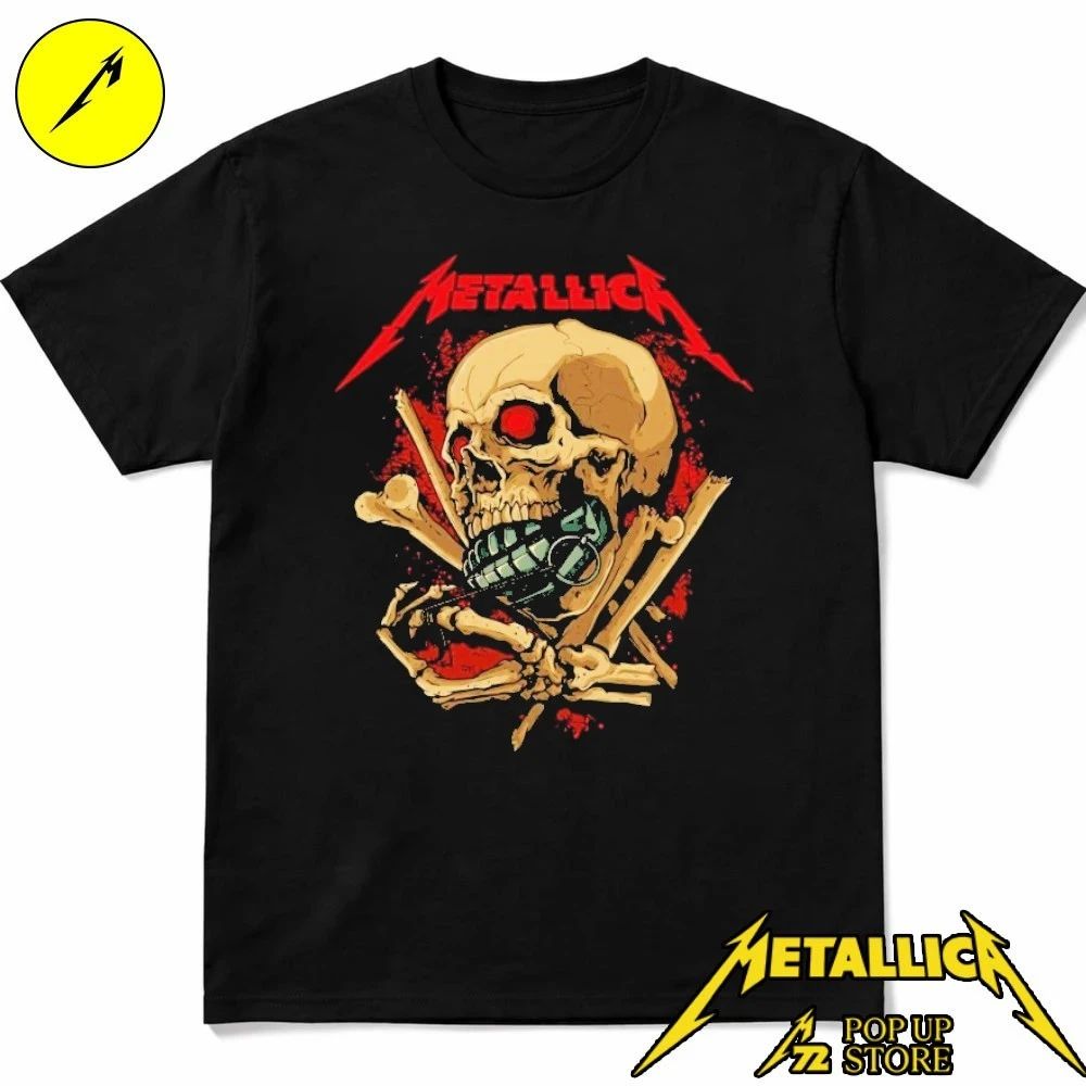 Metallica Pop-up Shop M72 European World Tour 2026 Grenade Shirt