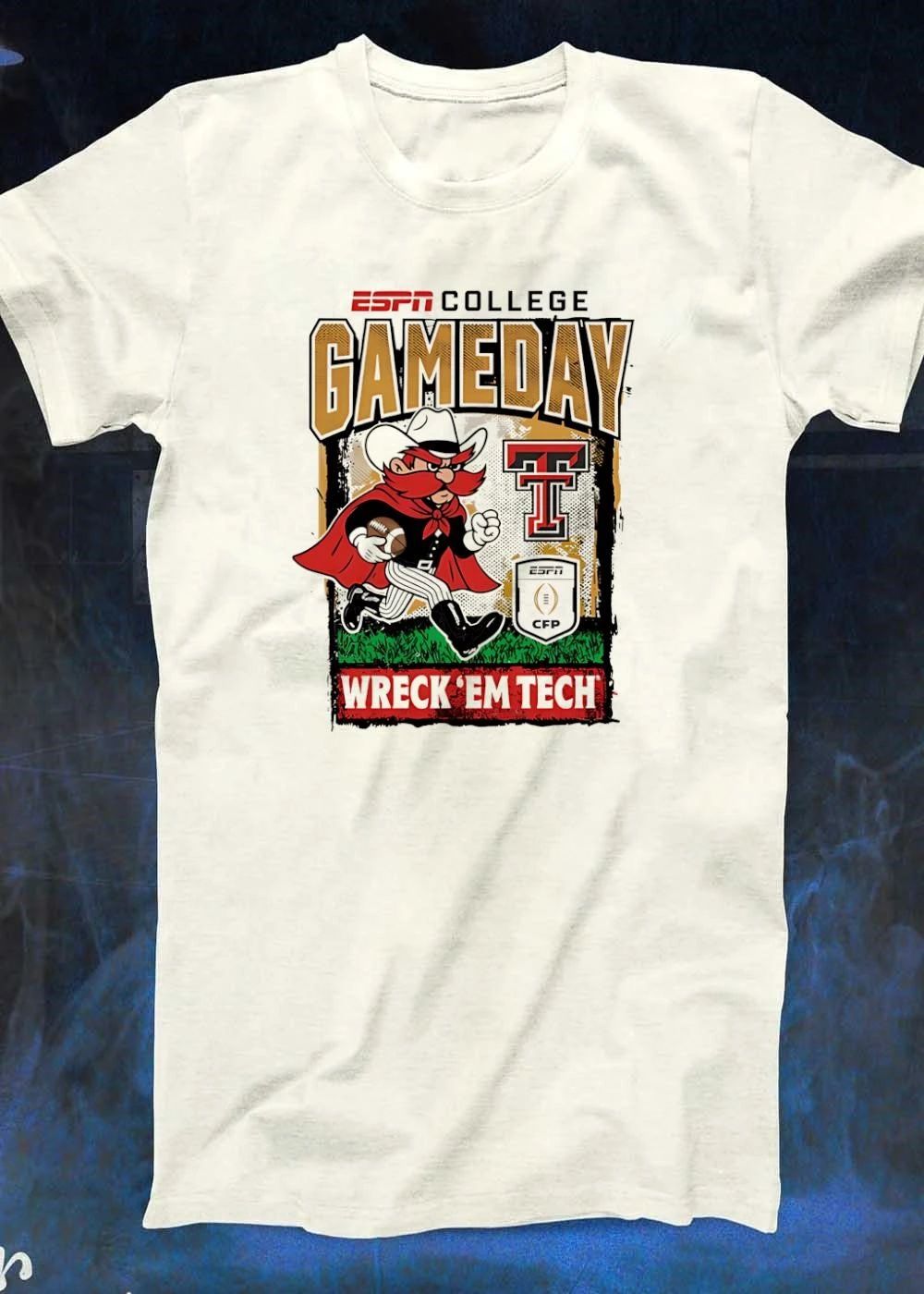 ESPN College GameDay Texas Tech Red Raider Running Football T-Shirt
