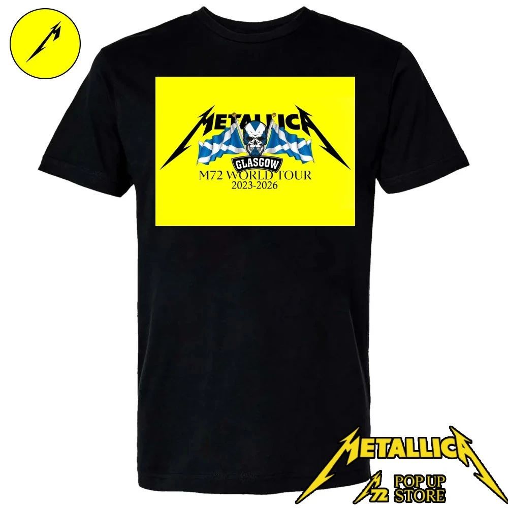 Metallica Pop-Up Store Glasgow T-Shirt – Metallica Glasgow Pop-Up Shop T-Shirt