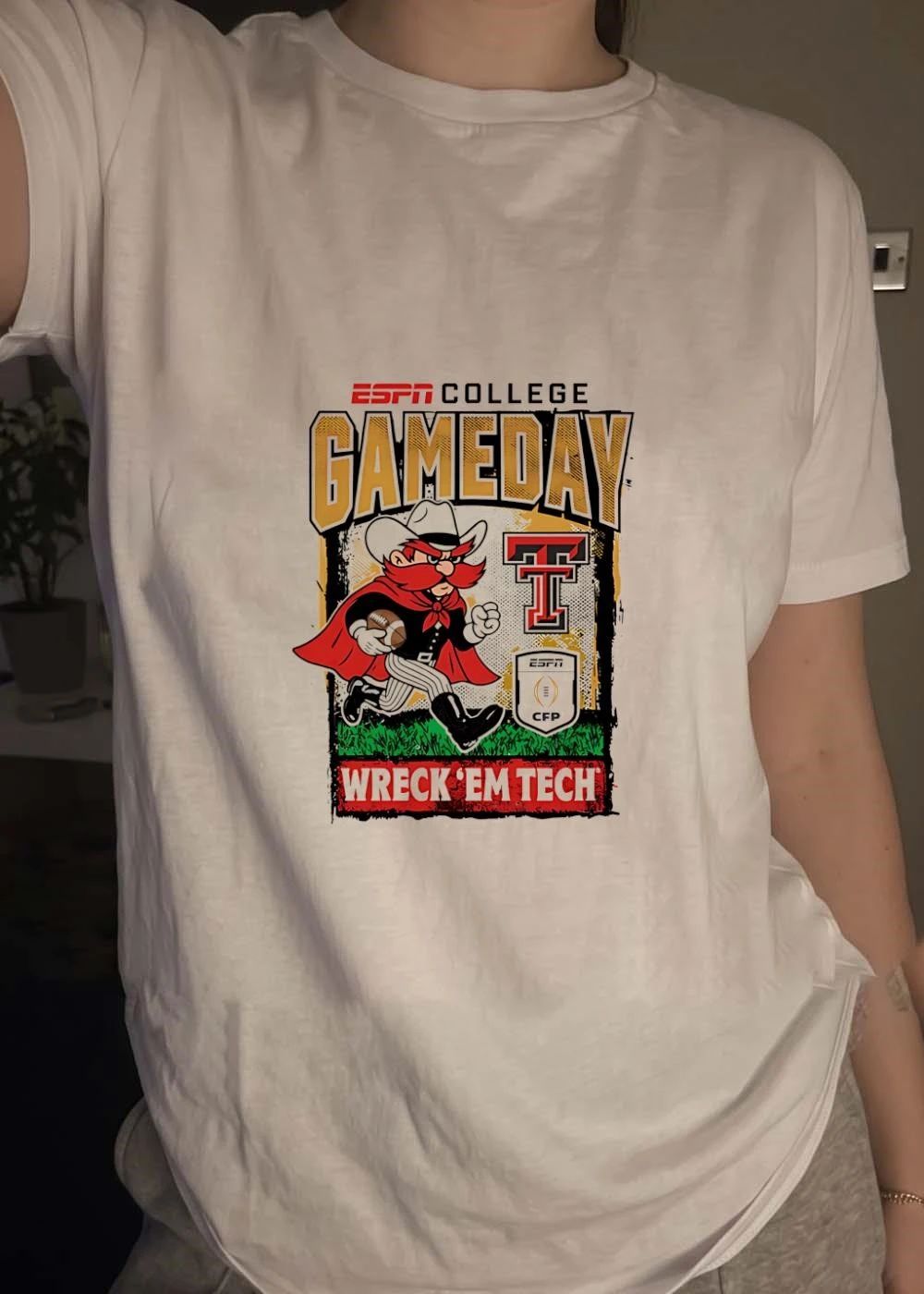 ESPN College GameDay Texas Tech Red Raider Running Football T-Shirt