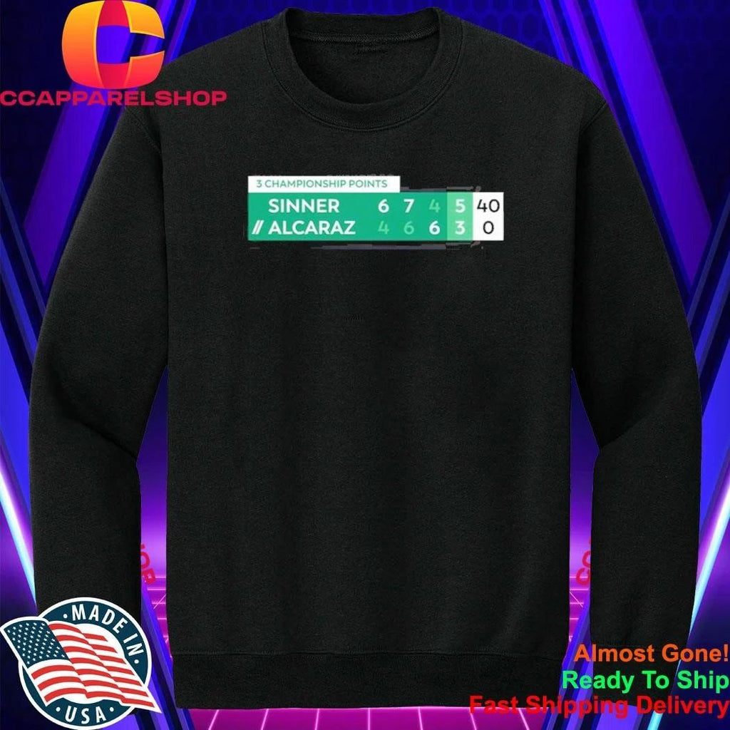 Alcaraz Vs Sinner Championship Points Shirt