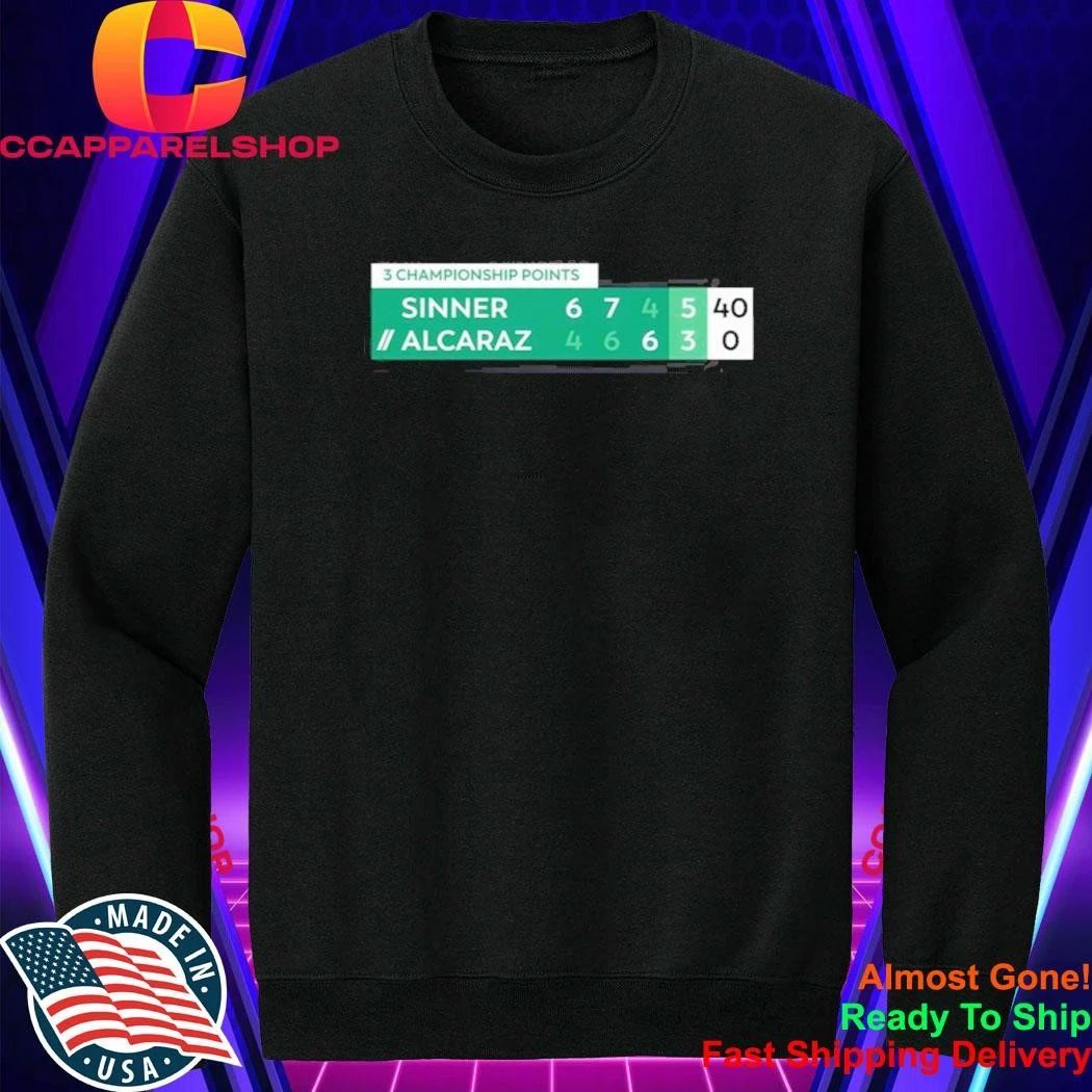 Alcaraz Vs Sinner Championship Points Shirt