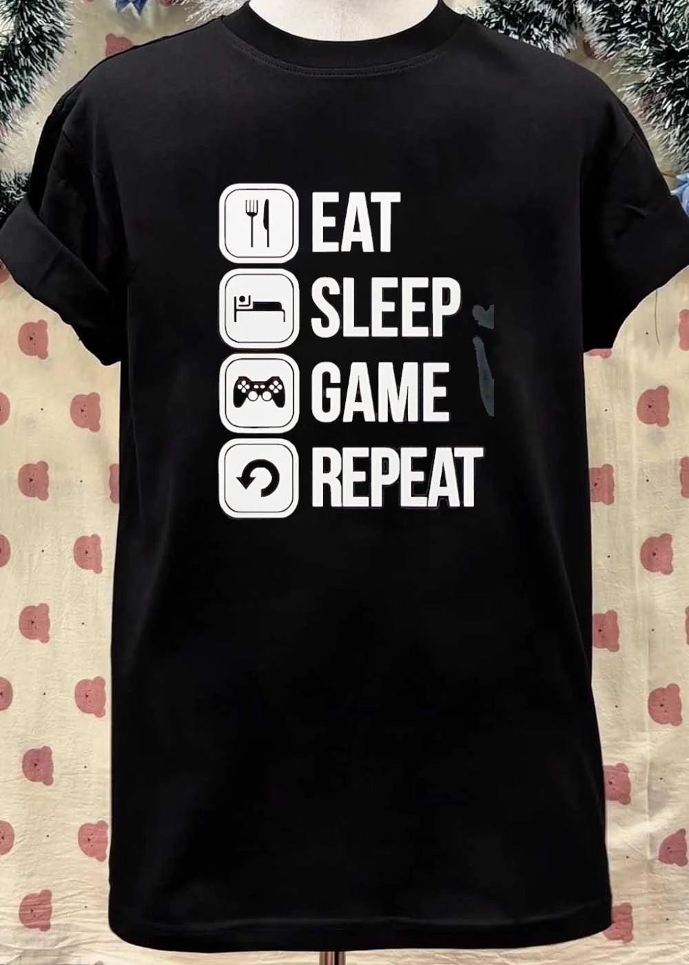Eat Sleep Game Repeat Gaming T-Shirt