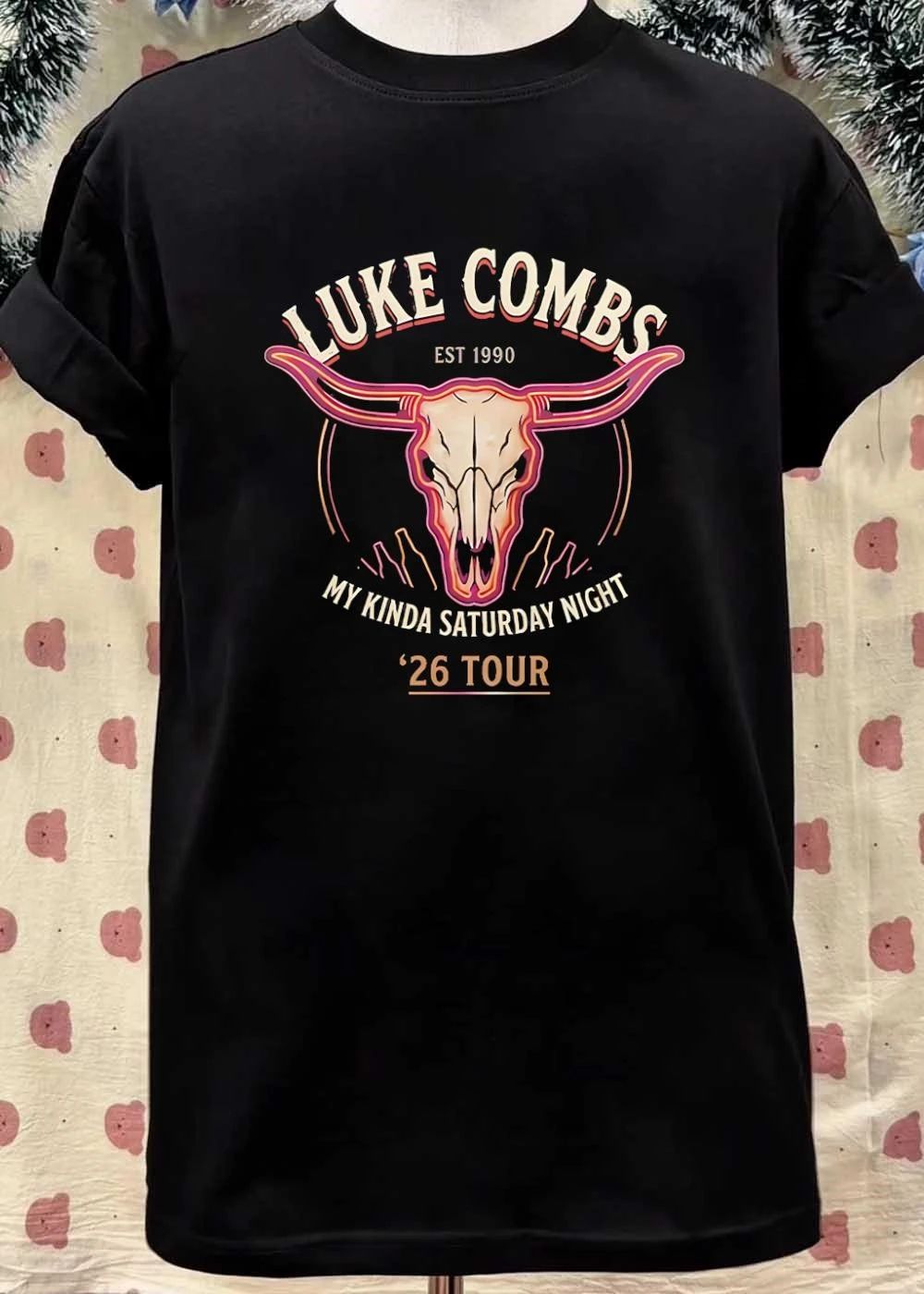 Est 1990 Luke Combs My Kinda Saturday Night 26 Tour T-Shirt