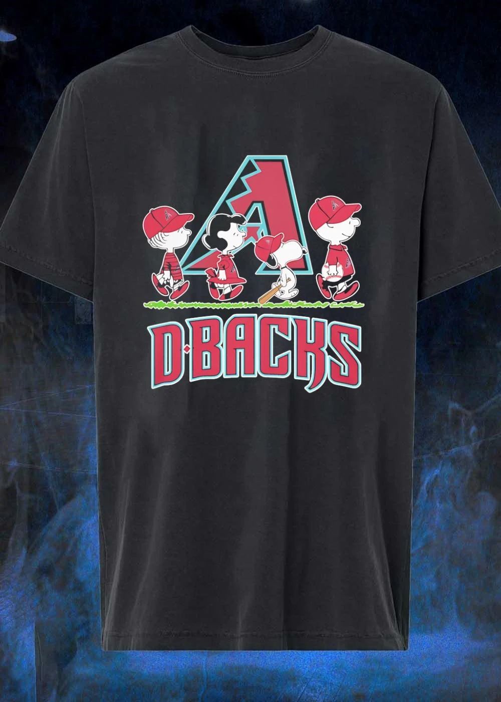 Peanuts Gang Playing Baseball D-BACKS Arizona Diamondbacks T-Shirt