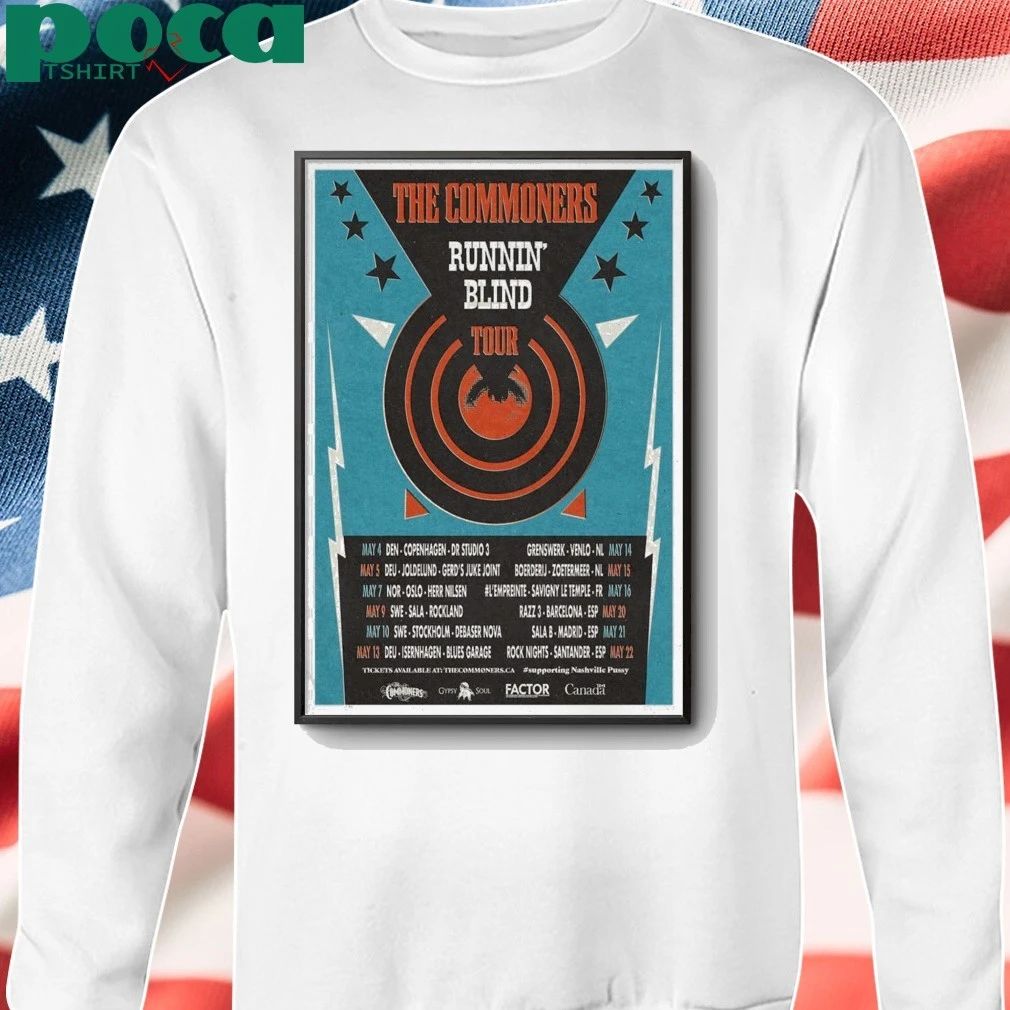 The Commoners May 2026 Poster Runnin Blind Tour shirt