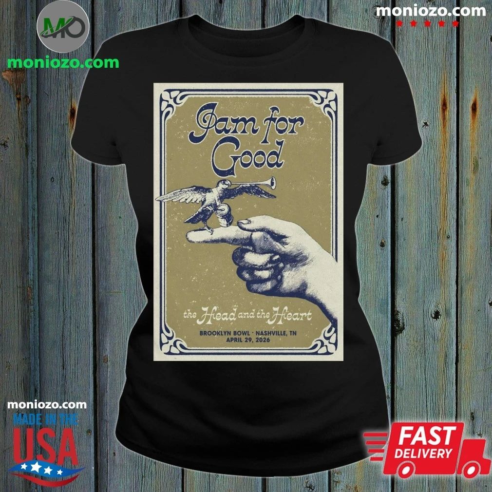 Original The Head And The Heart April 29 2026 Brooklyn Bowl, Nashville TN Poster Shirt