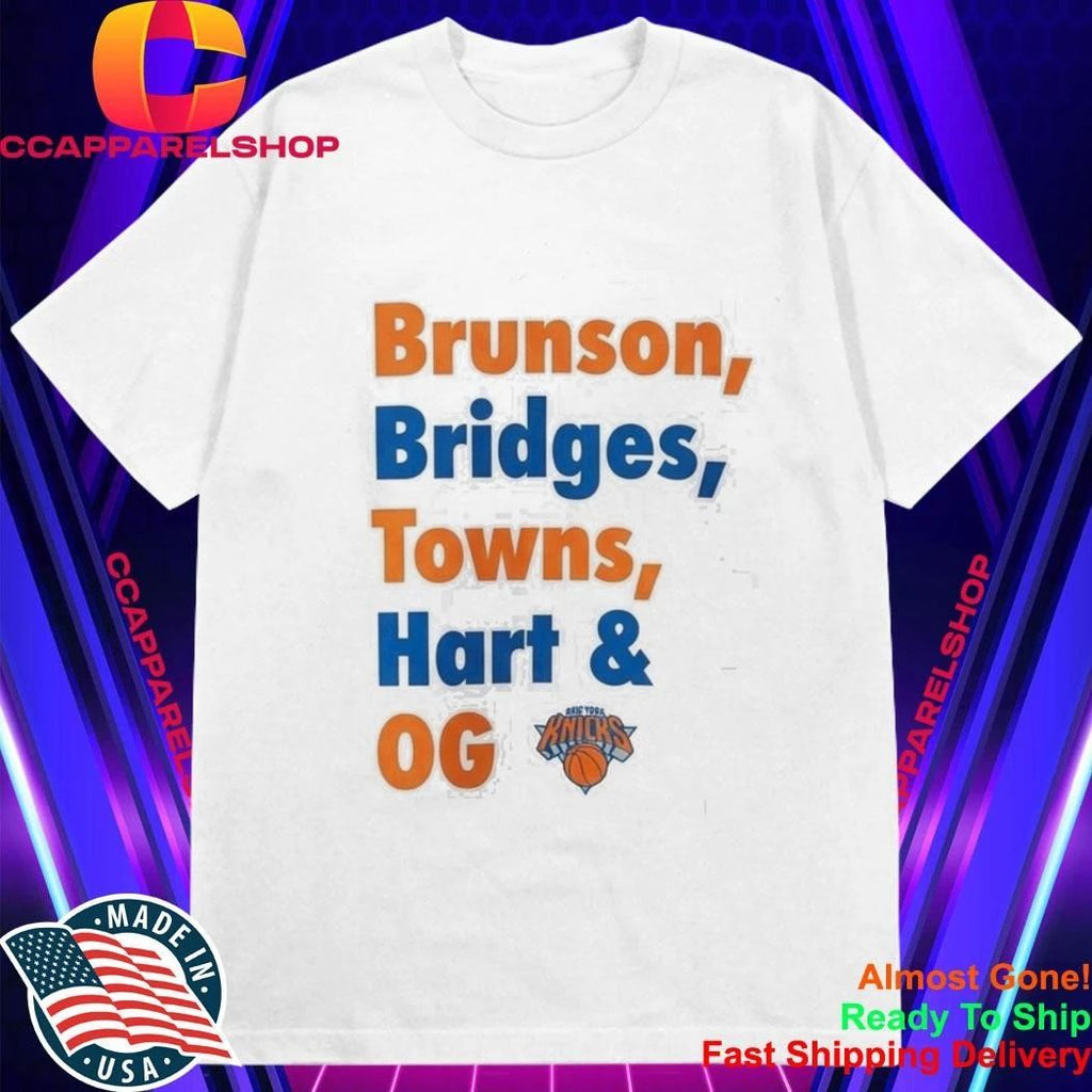 Brunson Bridges Towns Hart OG Knicks Championship Shirt
