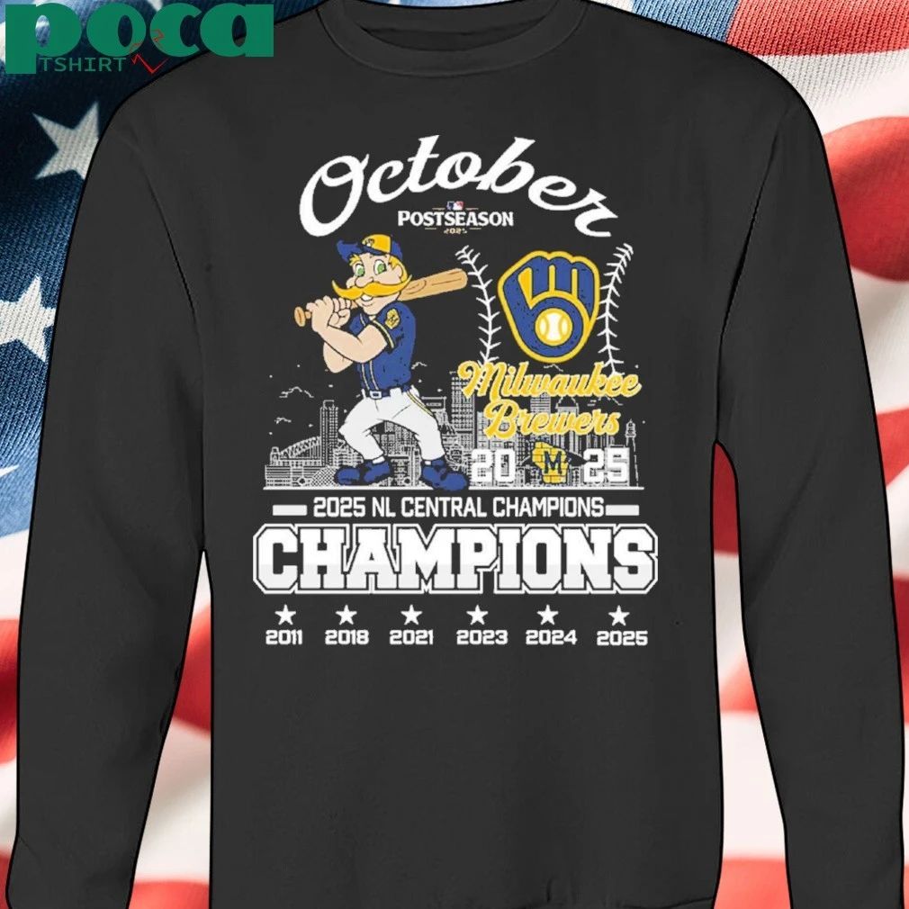 Milwaukee Brewers 2025 Nl Central Champions October Shirt