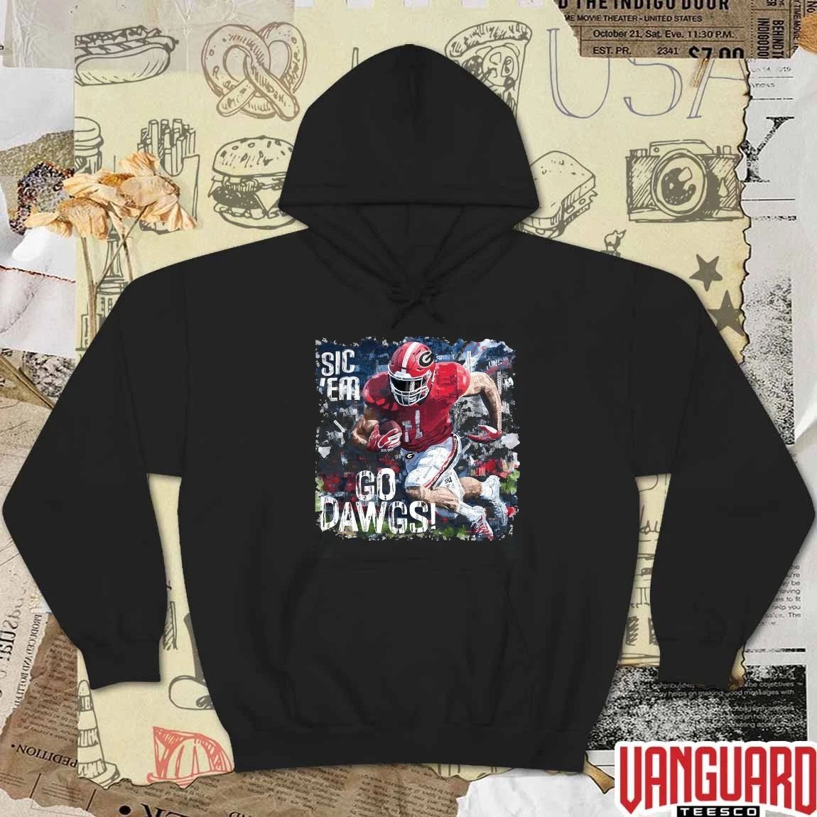 Georgia Bulldogs Football Sic ‘Em Go Dawgs UGA Painted Player t-shirt