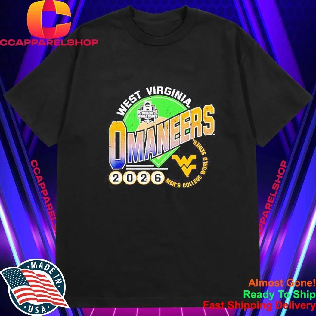 West Virginia Omaneers 2026 Men’s College World Series baseball distressed logo art Shirt