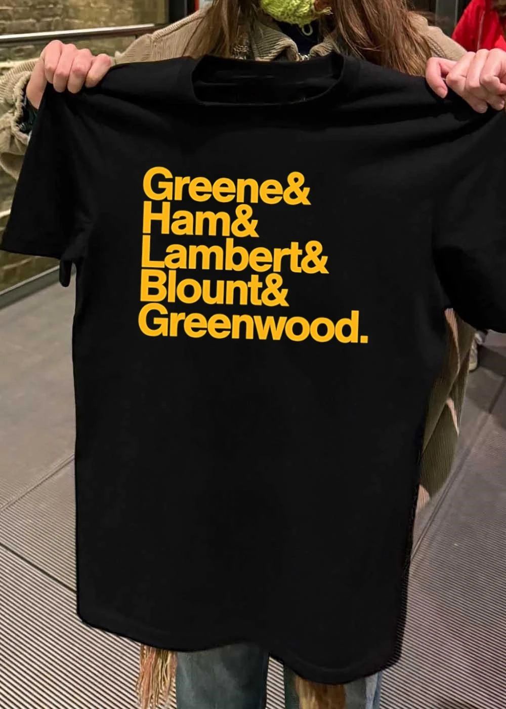 Iconic Surnames List Featuring Greene Ham Lambert Blount Greenwood T-Shirt