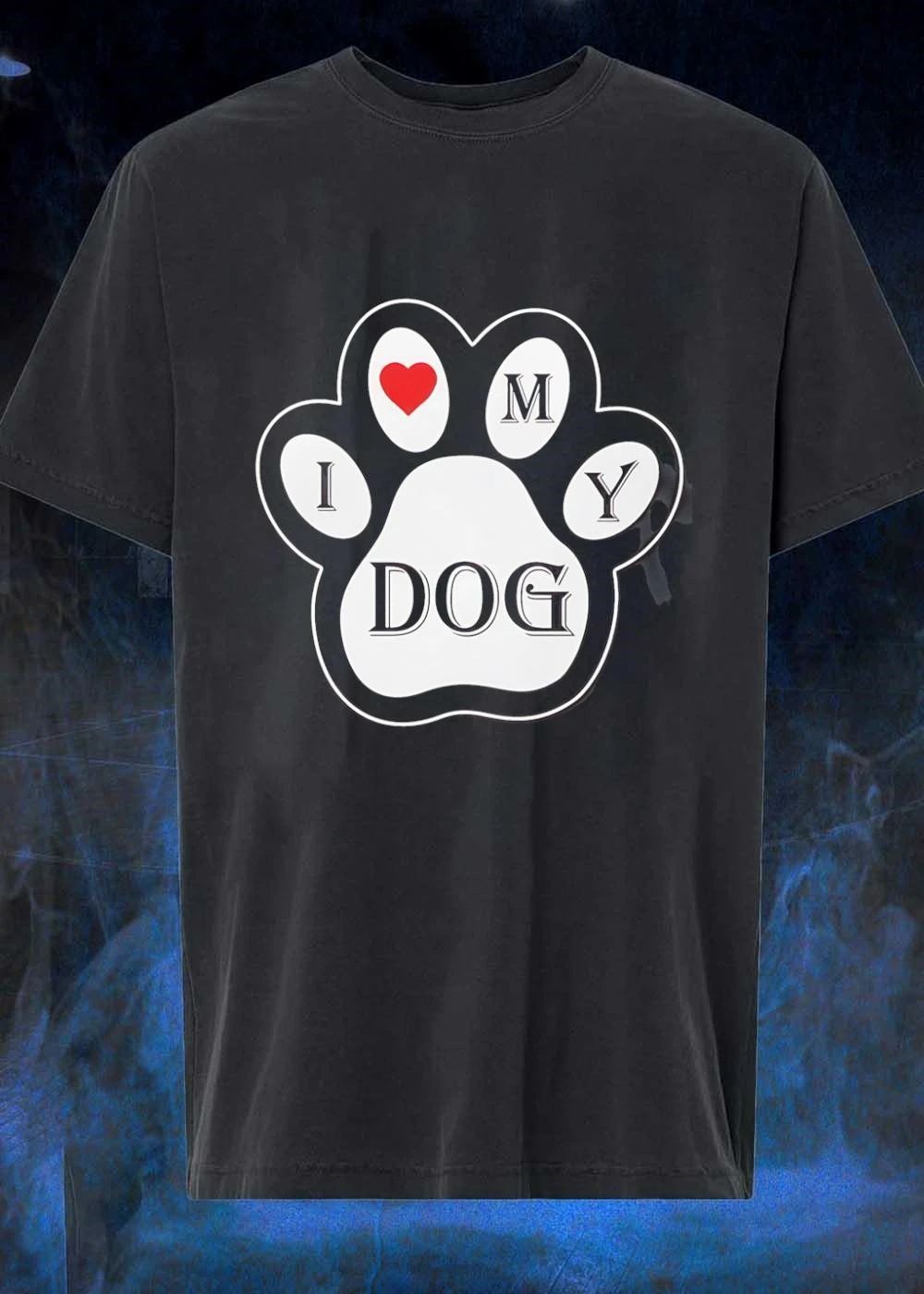 Paw Print I Love My Dog T-Shirt